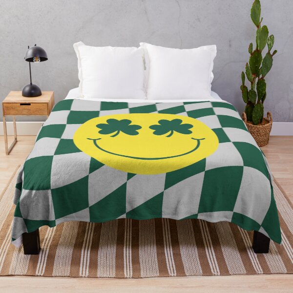 Item preview, Green Happy Smiley Face Shamrock For St Patrick's Day Gift designed and sold by BronikowskiART.