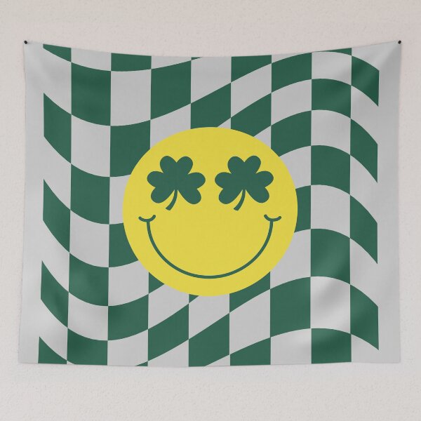 Item preview, Green Happy Smiley Face Shamrock For St Patrick's Day Gift designed and sold by BronikowskiART.