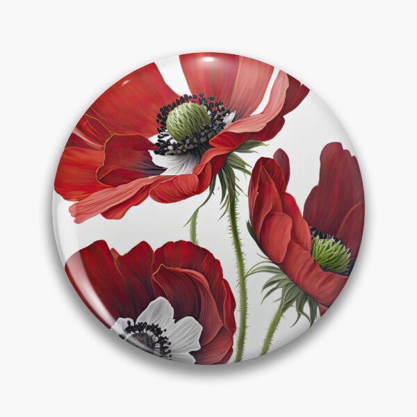 Item preview, Red Anemone Flowers  designed and sold by Vanover Designs.
