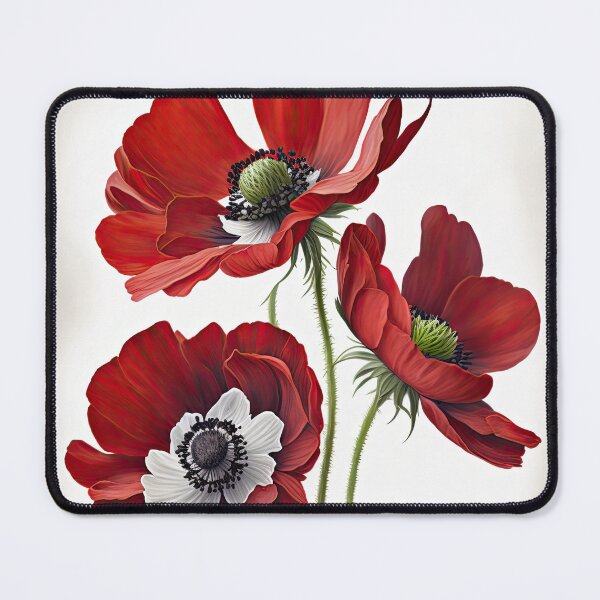 Item preview, Red Anemone Flowers  designed and sold by Vanover Designs.