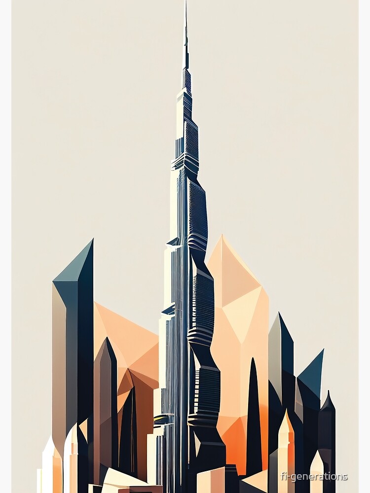 Blueprint drawing of Burj Khalifa Emirates Dubai 2s Art Print by Asar  Studios - X-Small | Dubai art, Skyline drawing, Blueprint drawing