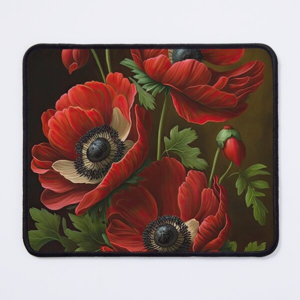 Item preview, Red Anemone Flowers  designed and sold by Vanover Designs.