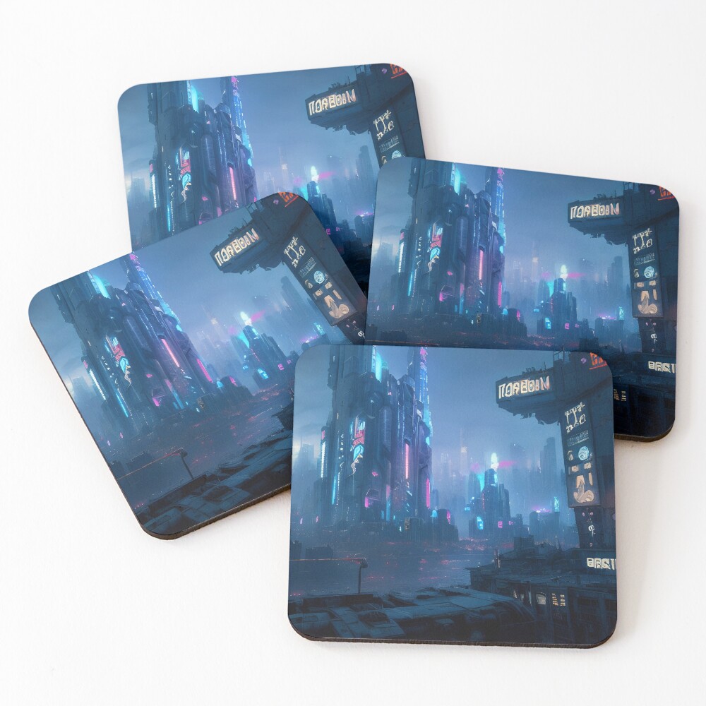 Item preview, Coasters (Set of 4) designed and sold by CyberNightCode.