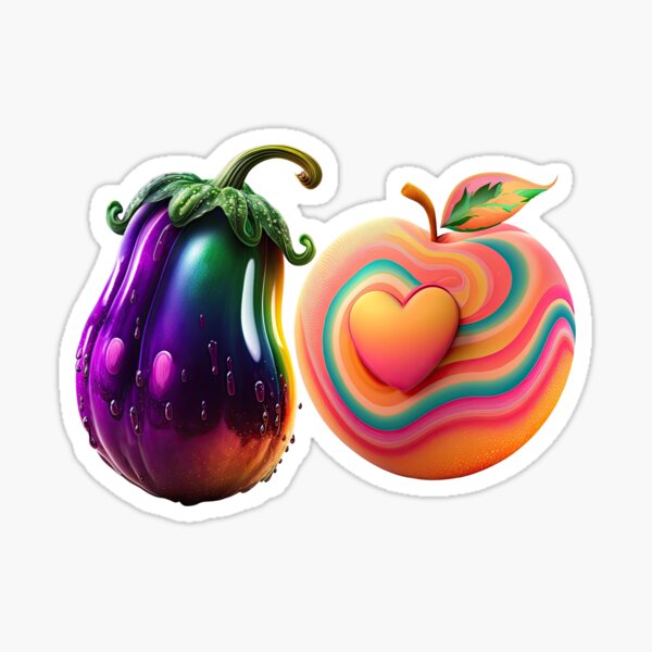 Eggplant Peach Sticker - Eggplant Peach Spray - Discover & Share GIFs