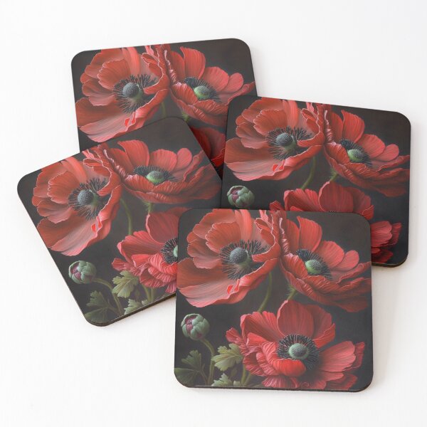 Item preview, Red Anemone Flowers  designed and sold by Vanover Designs.