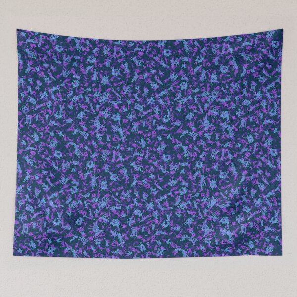 Item preview, Blue and Purple Protein Pattern designed and sold by vividbiology.