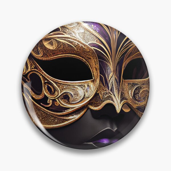 Item preview, Purple and Gold Mardi Gras Mask designed and sold by OccultDreams.