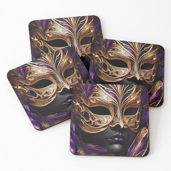 Item preview, Purple and Gold Mardi Gras Mask designed and sold by OccultDreams.