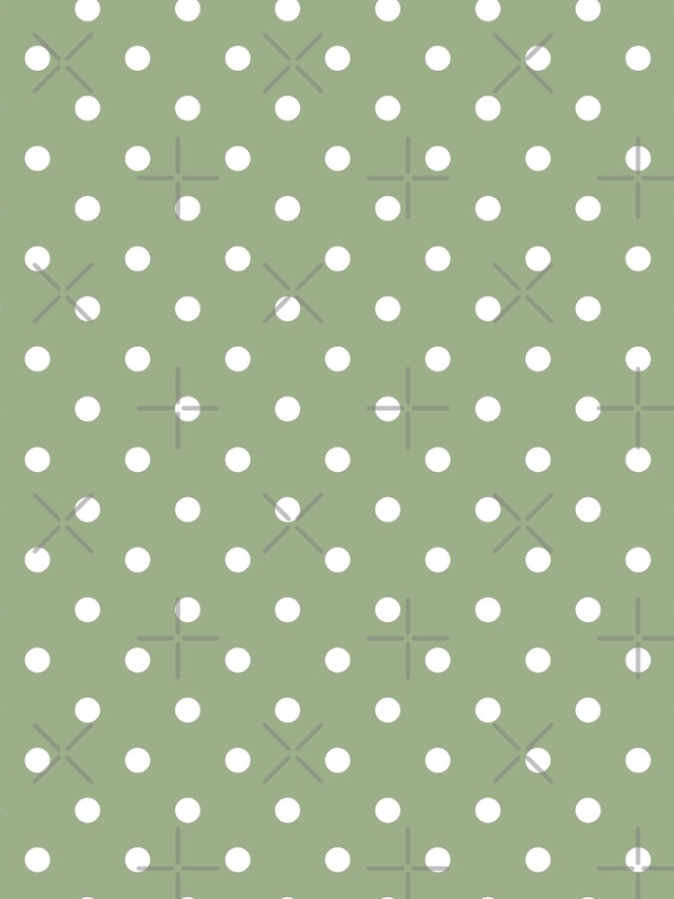 White Polka Dots on Sage Green Background" A-Line Dress for Sale by  starrylite | Redbubble