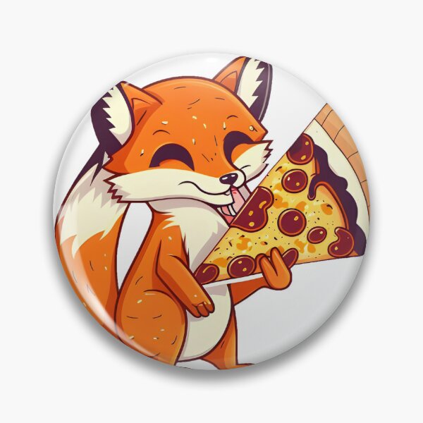 Item preview, Fox Eating a Slice of pizza designed and sold by Style PoP.