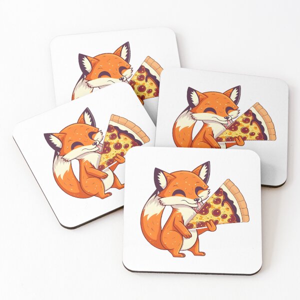 Item preview, Fox Eating a Slice of pizza designed and sold by Style PoP.