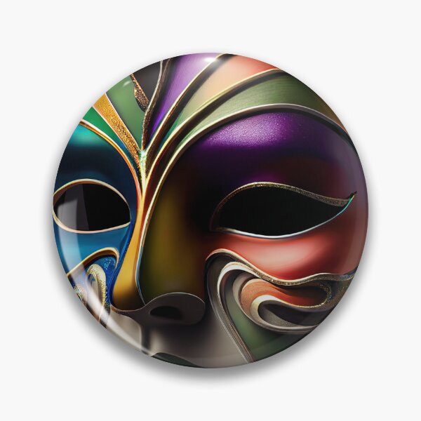 Item preview, Multicolor Mardi Gras Mask designed and sold by OccultDreams.