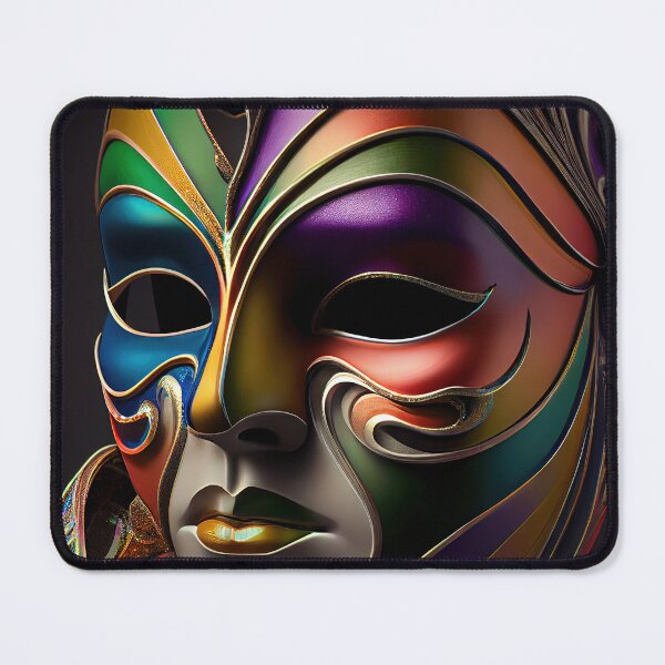 Item preview, Multicolor Mardi Gras Mask designed and sold by OccultDreams.