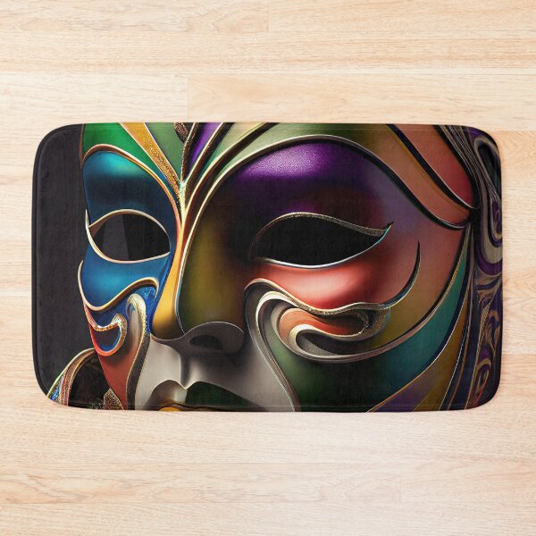 Item preview, Multicolor Mardi Gras Mask designed and sold by OccultDreams.