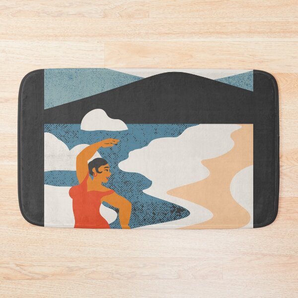 Item preview, Break the ice -  cold water swimming, ice water retro design designed and sold by Wildflow Creations.