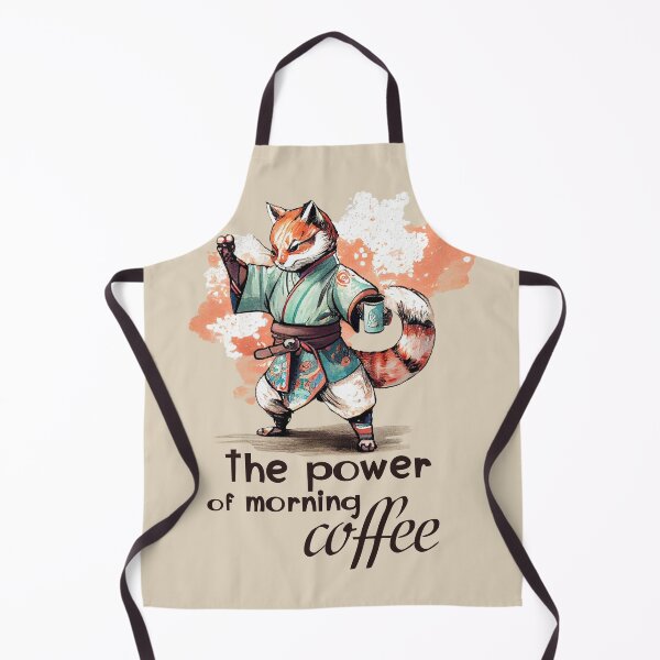 Item preview, Karate Fox - The Power of Morning Coffee designed and sold by KOTOdesign.