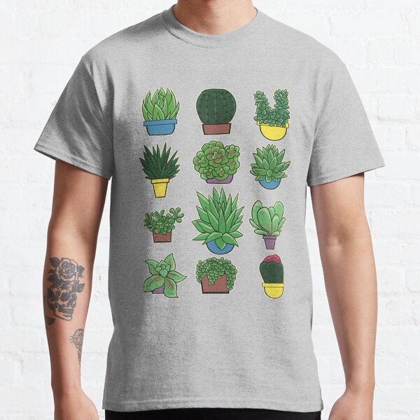 Succulents Cacti Garden Pots Classic T-Shirt