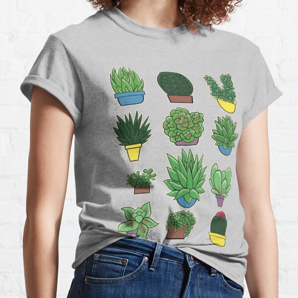 Succulents Cacti Garden Pots Classic T-Shirt