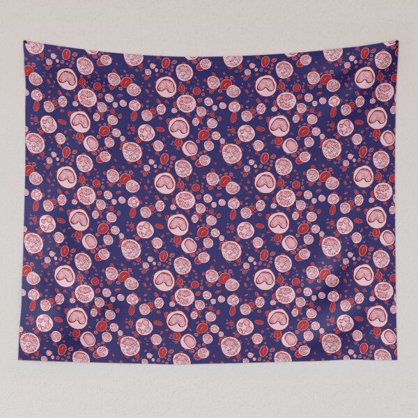 Item preview, Purple Red and White Blood Cell Pattern designed and sold by vividbiology.