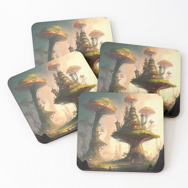 Item preview, Mushroom Houses In An Alien Fantasy World Landscape designed and sold by Styrman.