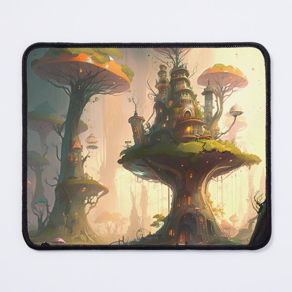 Item preview, Mushroom Houses In An Alien Fantasy World Landscape designed and sold by Styrman.