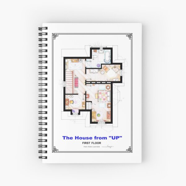 The House From Up Ground Floor Floorplan Spiral Notebook By