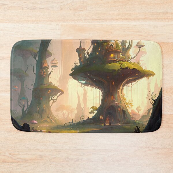 Item preview, Mushroom Houses In An Alien Fantasy World Landscape designed and sold by Styrman.