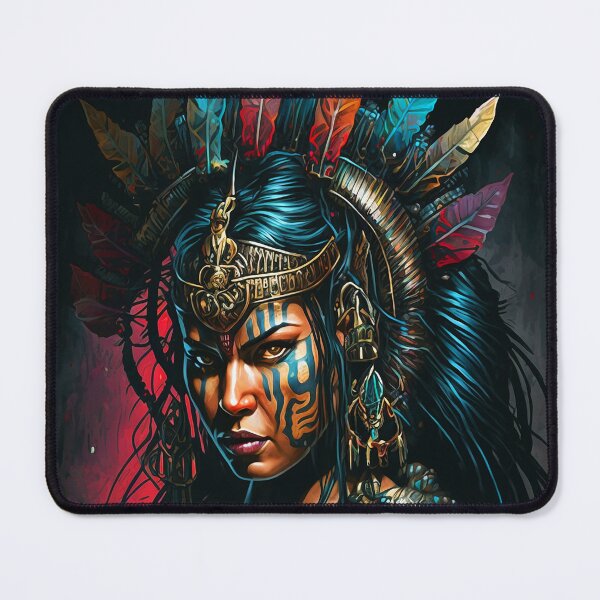 Item preview, Female Aztec Warrior Painting #3 designed and sold by Artistic Pandas.