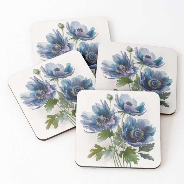 Item preview, Blue Anemone Flowers  designed and sold by Vanover Designs.