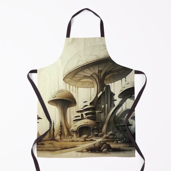 Item preview, Mushroom City In An Alien Fantasy World Landscape designed and sold by Styrman.