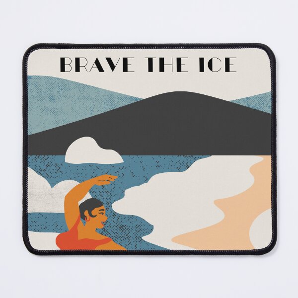 Item preview, Brave the ice -  cold water swimming, ice water retro design designed and sold by Wildflow Creations.