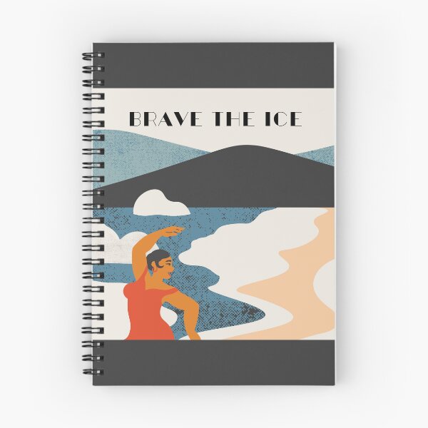 Item preview, Brave the ice -  cold water swimming, ice water retro design designed and sold by Wildflow Creations.