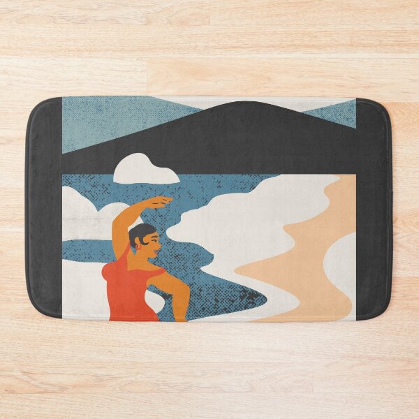 Item preview, Brave the ice -  cold water swimming, ice water retro design designed and sold by Wildflow Creations.