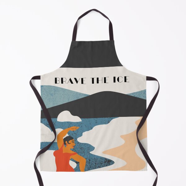 Item preview, Brave the ice -  cold water swimming, ice water retro design designed and sold by Wildflow Creations.