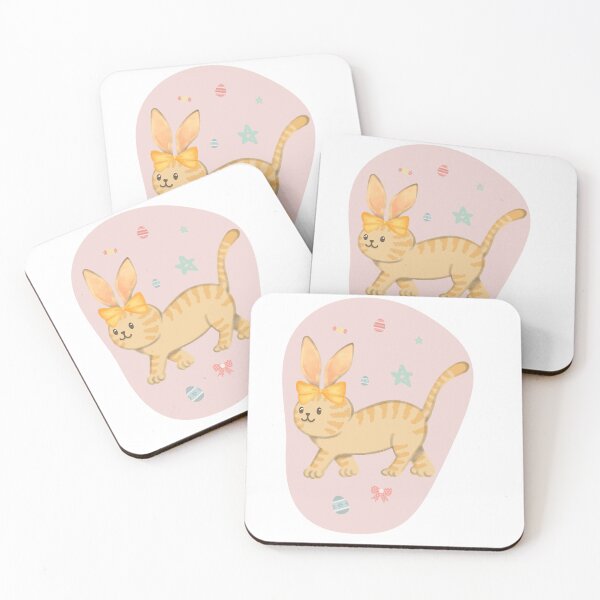Item preview, Cute Cat Rabbit, Respect Your Cat Day, Yellow Cat Bunny Easter Egg Event designed and sold by uriwe.
