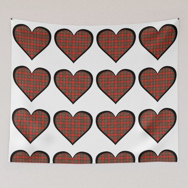 Item preview, Royal Stewart tartan heart designed and sold by KyttsyKrafts.