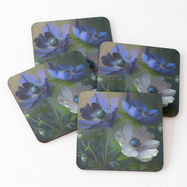 Item preview, Blue Anemone Flowers  designed and sold by Vanover Designs.