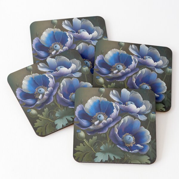 Item preview, Blue Anemone Flowers  designed and sold by Vanover Designs.