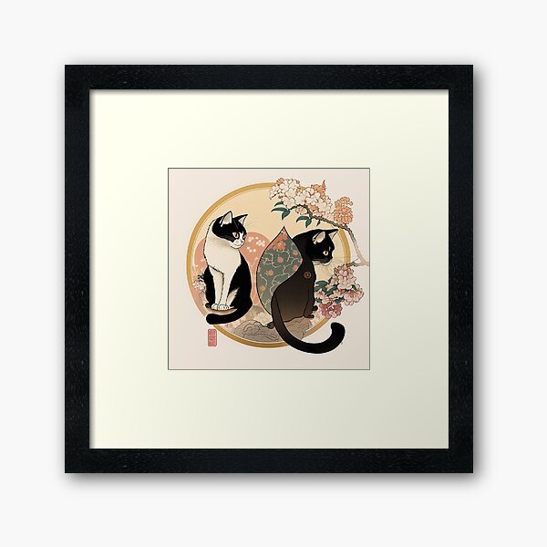 Aperçu de l'œuvre Les chats Ukiyo-E créée et vendue par PharaohofSedona.