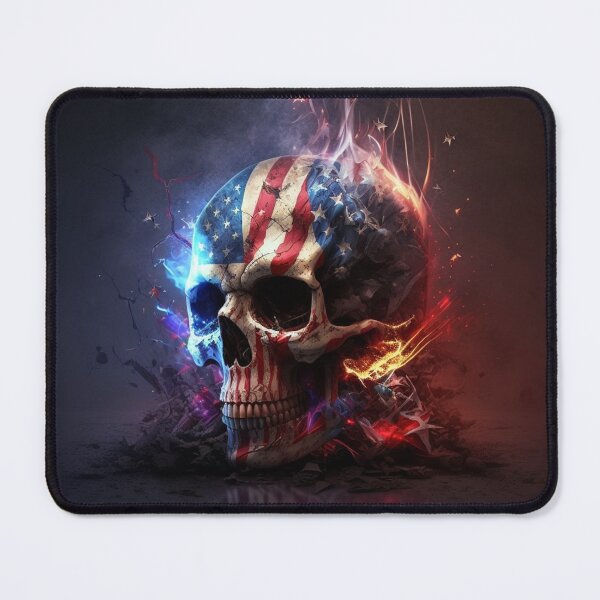 Item preview, American Flag and Skull Art designed and sold by Jades-Corner.