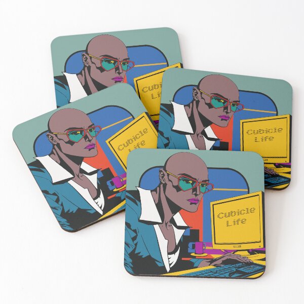 Item preview, Cubicle Life: Badass Bald Black Woman designed and sold by Tanis-Tweedale.