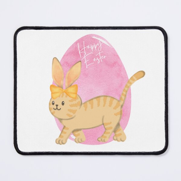 Item preview, Cute Cat Rabbit, Happy Easter, Yellow Cat Bunny Easter Egg designed and sold by uriwe.