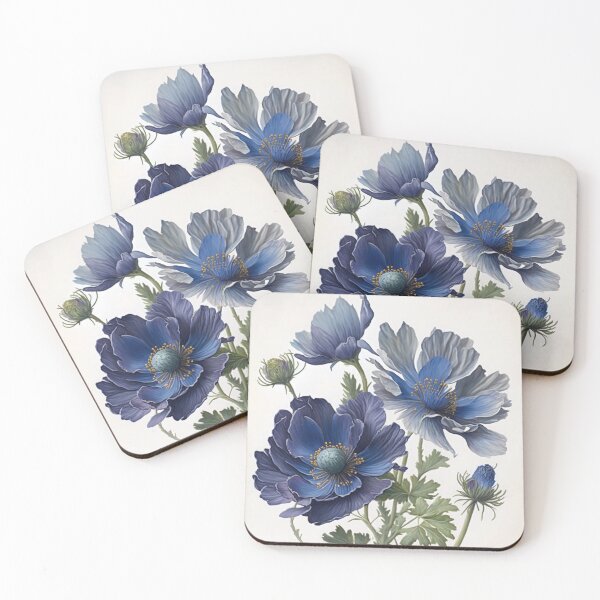 Item preview, Blue Anemone Flowers  designed and sold by Vanover Designs.