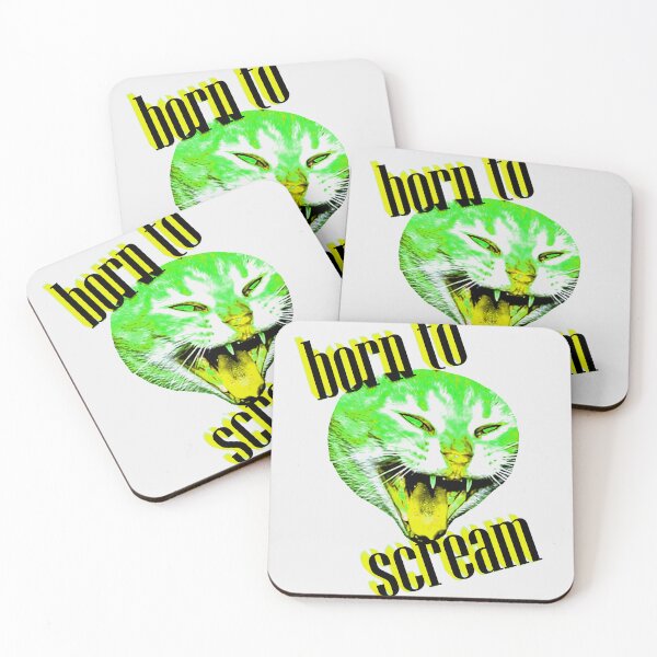 Item preview, born to scream cat meme designed and sold by gayliott.