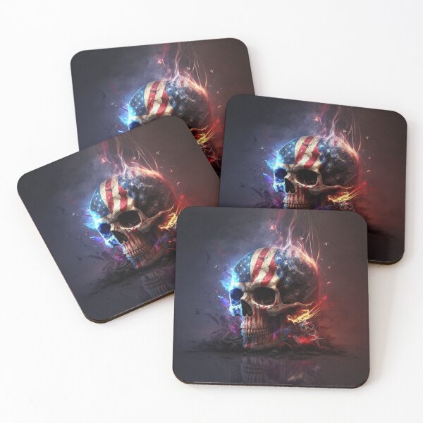 Item preview, American Flag and Skull Art designed and sold by Jades-Corner.