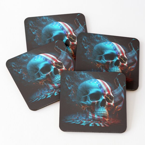 Item preview, American Flag and Skull Art designed and sold by Jades-Corner.