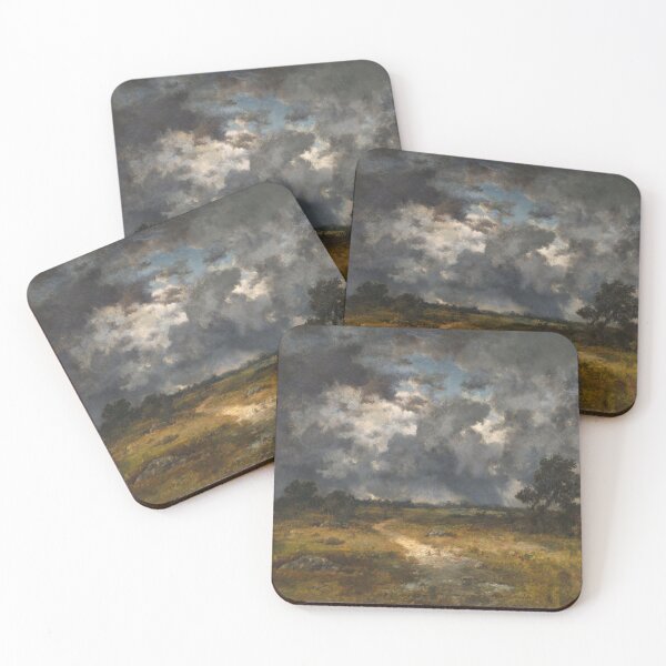Item preview, Narcisse Virgilio Díaz Stormy Sky Muted Neutral Artwork designed and sold by chillchar1234.