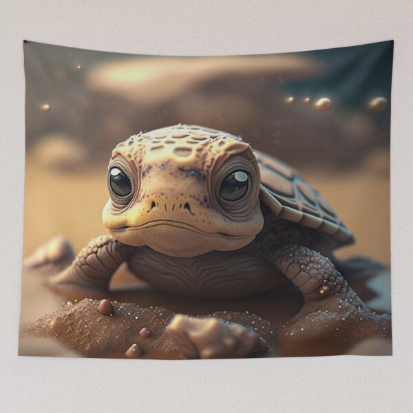 Item preview, Swam the Baby Turtle designed and sold by DoublecrashArt.