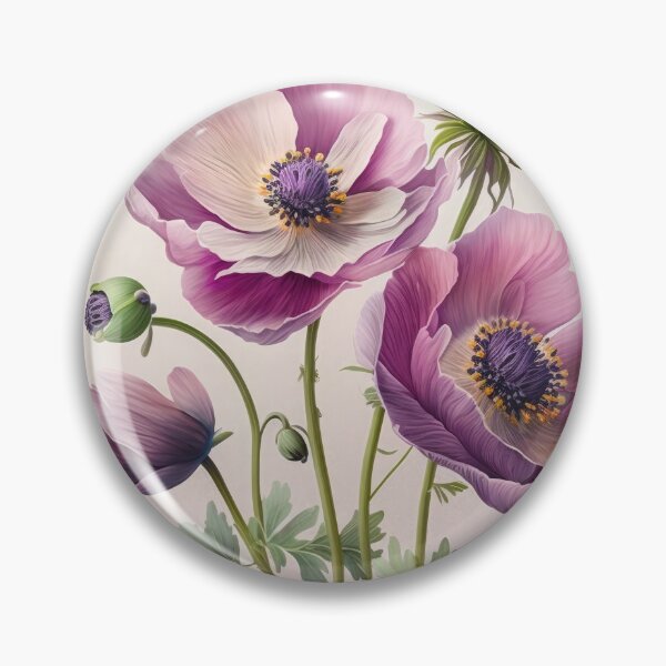 Item preview, Pink Anemone Flowers  designed and sold by Vanover Designs.