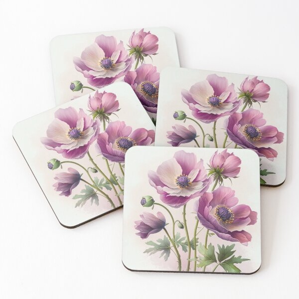 Item preview, Pink Anemone Flowers  designed and sold by Vanover Designs.